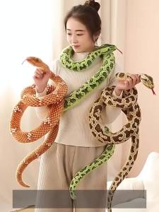Childrens Simulated Snake Plush Toy Prank Play Props Creative Cartoon Doll Boy Gift Soft Fabric Home Garden Decor