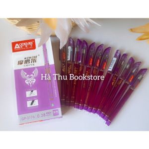 Hộp 12 cây viết mực tím xóa được Aodemei  GP-3176/038mm hàng loại 1_ Hà Thu Bookstore
