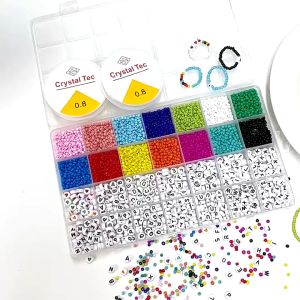 diy ชุดลูกปัด ชุดทําเครื่องประดับลูกปัด 24ช่องพร้อมอุปกรณ์ครบเซ็ต สําหรับทําเครื่องประดับ สร้อยคอ