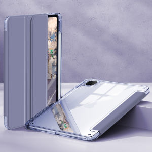 ZOYU |  Ốp lưng Acrylic nhẹ mỏng chống sốc chống cong ba gập trong suốt cho iPad Air 5 Pro 11 inch 2021 Zoyu Purple Glass