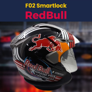 Helm SNI Half Face RED BULL Double Visor Dua Kaca Fitur Anti Maling