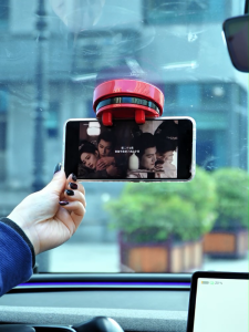 OATSBASF Cat-shaped Dashboard Car Mobile Phone Holder 360° Rotation Non-slip Phone Stand