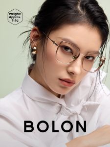 BOLON | Light Titanium Cat Eye Womens Eyeglass Frames Large