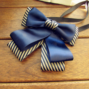 Professional Blue Butterfly Knot Necktie Korean Style College Wind Work Uniform Headwear Net Pocket Bank Female Set Hairpin