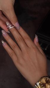 JIUZUAN S925 Sterling Silver Double Band Ring for Women Crossover Design Moissanite Inlay Fashion Elegant Modern Jewelry