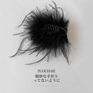 Low Bun Hair Clip Womens Hair Accessories Feather Hair Clip for Thin Hair Hair Decoration Korean Style Fresh Outlined