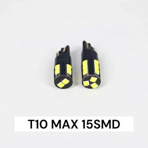 MODIFIKASIMARKET - Lampu Senja Kota Sein Motor Mobil T10 MAX W5W 15 SMD 3030G Alloy DC12-24V