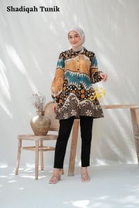 Atasan batik wanita tunik syahnaz dan shadiqah baju atasan wanita terbaru best seller cocok untuk kondangan ataupun seragam kerja