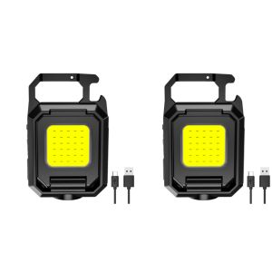 Đèn LED Bỏ Túi 1000LM COB Đèn Pin Mini Móc Khóa Sạc USB Chống Nước IPX4 Dùng Cho Đi Bộ Đường Dài Ngoài Trời Cắm Trại
