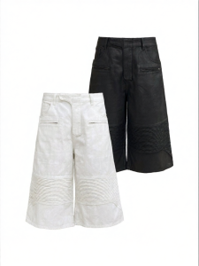 JCAESAR STUDIO | Waxed Coating Motor Style Seven-Eighths Pants