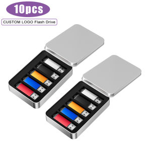 Jaster | 5PCS/10PCS Boxed Packaging Metal USB 2.0 Flash Drives128GB 64GB Business Gift Pen Drive 16GB USB Stick Holiday Gifts 32GB 4GB