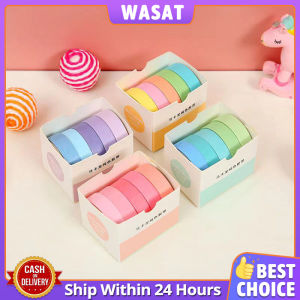 5 Pcs Solid Color Masking Tape Hand Ledger Tape Hand Ledger Decorative Material and Paper Tape Stickers Diary Scrapbooking DIY Decoration Gift Box Set