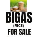 BIGAS for Sale Signages Laminated A4 Size waterproof. 