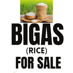 BIGAS for Sale Signages Laminated A4 Size waterproof
