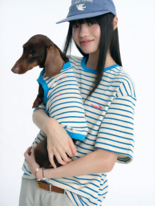 JNXS | Quần Áo Cho Chó Áo Thun Sọc Không T Tay Cotton