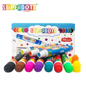 Watercolor Pen Art Dot Brush Set Kindergarten 10 Colors Superdot Dot Markers