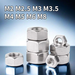 Hexagonal Nuts Hardware Accessories Nuts M2 M2.5 M3 M3.5 M4 M5 M6 M8