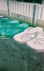 Sandal Jepit Wedgesperempuan sandasl karet jelly Balance 2801-A