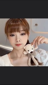 Ikat Rambut Boneka Beruang Scrunchie Bulu Korea Plush Bear Fluffy Faux Fur Ball Scrunchies IBB001