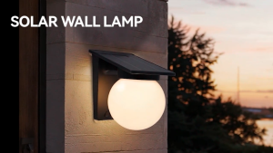 LED Solar Wall Lamp Outdoor Waterproof Garden Decor Lights 3-Color Ball light With Automatic Sensor Switch For Yard