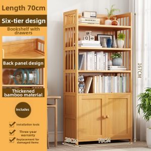 YUHONG | Easy-to-Use Wall-mounted Wooden Bookshelf Multi-layer Storage