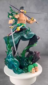 31CM Anime One Piece Roronoa Zoro Katana Three Knife PVC Boxed Action Figure Collection Model Toys Gift