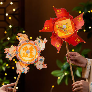 Đồ Chơi Đèn Lồng Hình Thỏ DIY Cho Trẻ Em Mẫu Giáo Đồ Thủ Công Làm Bằng Tay Đồ Chơi Mô Hình Sáng Tạo Đồ Chơi Trẻ Em Từ Trung Quốc Đại Lục