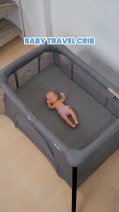 KURU 2in1 Baby Travel Crib Lipat | Ranjang Bayi & Arena Bermain | Cocok untuk Usia 0-3 Tahun