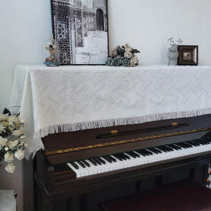 Piano Cover Dustproof Cover Cloth Classical Cover Towel Modern Minimalist Half Cover Fresh Piano Cover Korean Fabric Craft Scandinavian Piano Cover