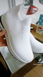 ร้านค้าส่งเร็ว พร้อมส่งจากไทย รองเท้าเสริมส้น รองเท้าผ้ายืด รองเท้าแฟชั่น ผ้าระบายอากาศ รองเท้าสวม แฟชั่นเสริมส้น แบบสวม ไม่ต้องผูกเชือก แมชได้ทุกชุด รองเท้าสีขาว รองเท้าสีดำ