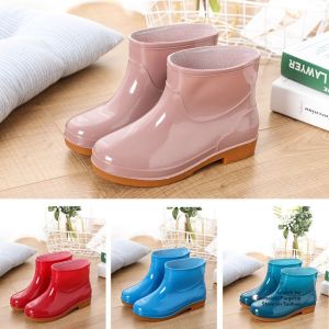 Slip-resistant Soft Sole Waterproof Ankle-high Rain Boots