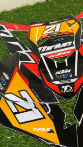 DECAL CUSTOM KTM FULL BODY SUPERMOTO DESAIN SIMPLE