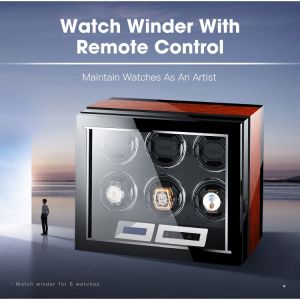 MELANCY new 92 smart watch winder 2/4/6/12/24 watch slot automatic rotating watch winder + access control function + Mabuchi movement+watch box MQ-92 model