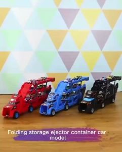 **Malaysia Seller**  Toys Truck For Boys Garage Car Truck with Cars Hotwheels mainan budak lelaki Storage Box Alloy Car DieCas