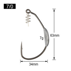 Spinpoler Raptor Weighted Swimbait Hook With Centering Pin 5/0 7/0 10/0 Heavy Duty Wide Gap For Soft Bait Bass Pike Fishing Hook