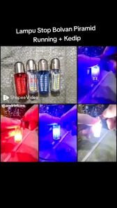LAMPU LED STOP JELLY 32 MATA GEPENG KEDIP LAMPU REM LED PIRAMID RUNNING BISA SEMUA MOTOR UNIVERSAL