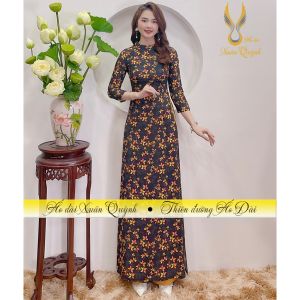 Áo Dài Hoa Nhí Vàng Cam Nền Đen Sang Trọng Lụa Habutai K48 - Áo Dài Xuân Quỳnh Áo Dài Truyền Thống Việt Nam Chất Liệu Co Dãn Mua Áo Dài Với Nhiều Lựa Chọn Quần - Lazada