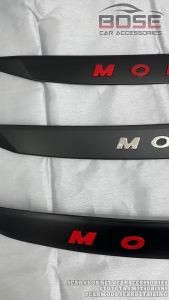 Bonnet Guard for Mitsubishi Montero Sport GLS GT GLX 2012 2013 2014 2015 2016 2017 2018 2019 2020 2021 2022 2023 2024 2025 Red Logo / Silver Logo / Front Hood Lip Cover Black Hood Guard Shield / Adhesive Bonnet Protector No Need to Screw