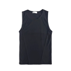 เสื้อกั๊กแขนกุดคอตตอนอเมริกันทรงสลิมฟิตสำหรับผู้ชาย ทรงเข้ารูป ระบายอากาศได้ดี ทรงเข้ารูป เสื้อกั๊กกลมไม่มีฮู้ด