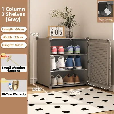 Simple Modern Plastic Shoe Cabinet for Home Office Dormitory Entrance Multi-layer Narrow Shoe Rack Easy to Assemble Storage Organizer