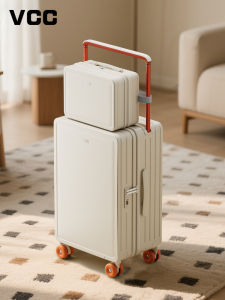 2025 New Womens Travel Suitcase Large Capacity Password Lock Boarding Fashionable Soft Polyester Lining Sun-Resistant ABS+PC Material