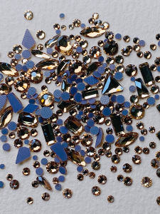 Champagne Color Manicure Jewelry Same Style Mixed Decorations Fancy Shape Diamonds Nails Bottoming Drill Artificial Diamond Decoration Diamond K9 Diamond