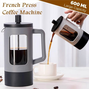 600ml French Press Coffee Maker Glass Coffee Pot Coffee Tea Filter Portable Coffee Brewer Pot Set