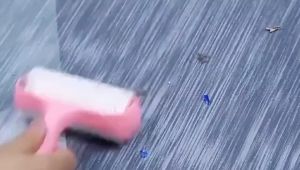 ลูกกลิ้งกำจัดขน เก็บขนและฝุ่น ลูกกลิ้งทำความสะอาด สีชมพู ขจัดขนแมวและขนสูง ราคาส่ง