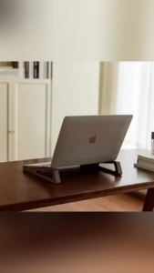TWOL SHOP Stock no.285,Laptop stand (one pair) wooden vertical folding desktop heightening bracket portable tablet mini ded