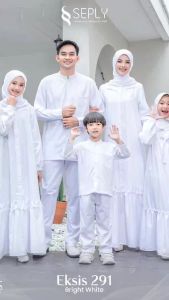 TERMURAH EKSIS 291 BRIGHT WHITE BY SEPLY SARIMBIT KELUARGA LEBARAN HARI RAYA KEKINIAN TERBARU 2025 GAMIS DAN KOKO