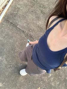 American Style Spicy Girl Strap Vest: Summer Slimming Casual Inner Wear Top with Chest Pad