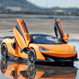 1:32 Scale Mclaren 600LT Alloy Car Model Diecast Car Sound Light Car Lovers Collection Kids Birthday Gift Metal Boys Toys