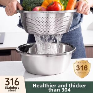GUOFENG | Thick 316 Stainless Steel Food Grade Washing Strainer Basket