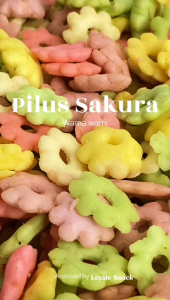 Snack Ribut 1KG Kiloan Murah Enak Renyah / Pilus Sakura Warna Warni Jadul Kue Kembang Bunga Ribut Gurih Lezate Snack